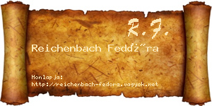 Reichenbach Fedóra névjegykártya